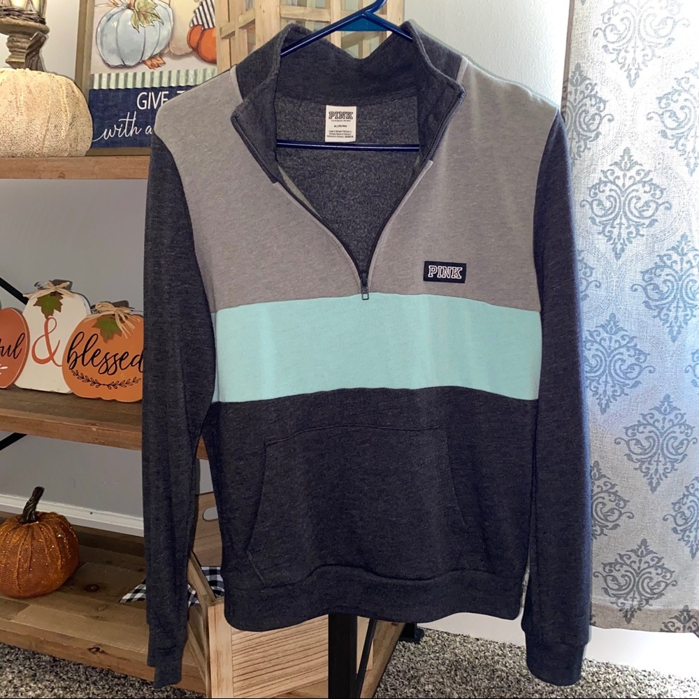 PINK half zip pullover